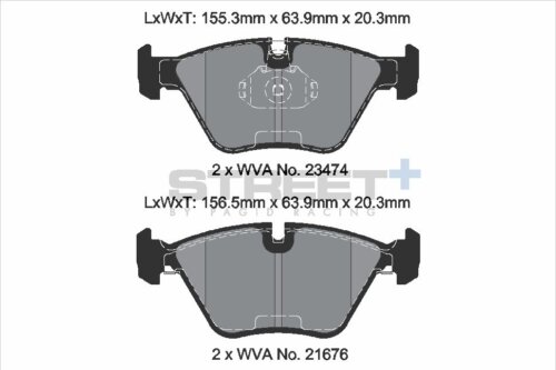Pagid Street+ front brake pads for BMW 3, BMW 5