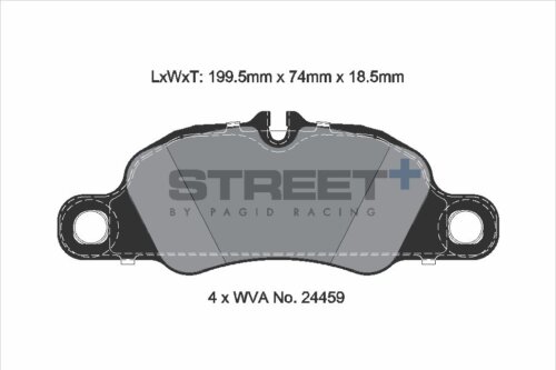 Pagid Street+ front brake pads for Porsche Boxster, Porsche 911