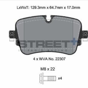 Pagid Street+ stražnje kočione pločice za VW Touareg, Audi A6