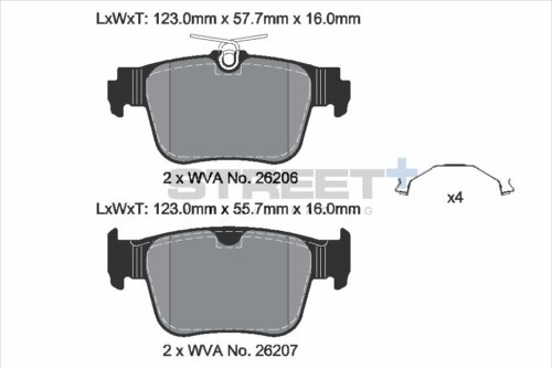 Pagid Street+ rear brake pads for VW Caddy, Cupra Formentor