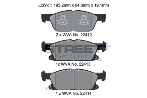 Pagid Street+ front brake pads for Ford Focus