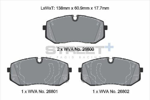 Pagid Street+ front brake pads for Hyundai Bayon