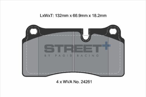 Pagid Street+ rear brake pads for Dodge Viper, BMW 4