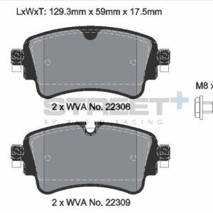 Pagid Street+ stražnje kočione pločice za VW Touareg, Audi A4