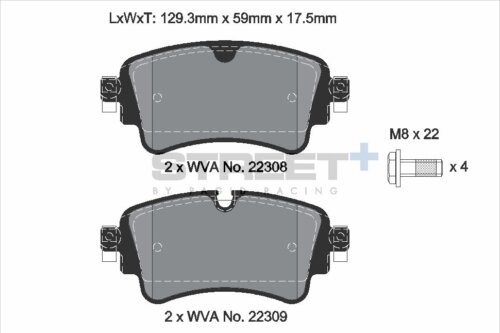 Pagid Street+ stražnje kočione pločice za VW Touareg, Audi A4