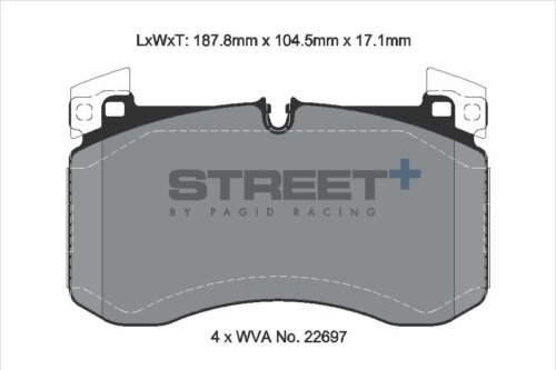 Pagid Street+ front brake pads for Mercedes-Benz GLS, Mercedes-Benz G-Class