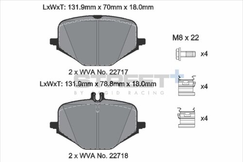 Pagid Street+ rear brake pads for Mercedes-Benz GLE-Class