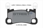 Pagid Street+ rear brake pads for Porsche Boxster, Porsche Cayenne