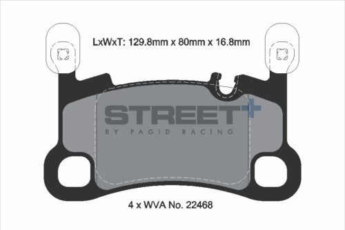Pagid Street+ rear brake pads for Porsche Boxster, Porsche Cayenne