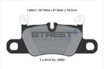 Pagid Street+ rear brake pads for Porsche Panamera, Porsche 911