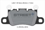 Pagid Street+ rear brake pads for Porsche 911, Porsche Cayman