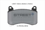 Pagid Street+ front brake pads for Tesla Model Y, Tesla Model 3