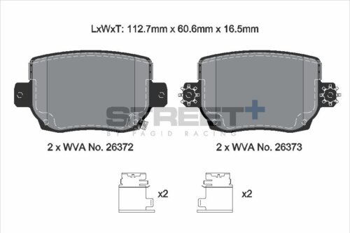 Pagid Street+ rear brake pads for Tesla Model Y, Tesla Model 3