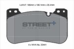Pagid Street+ front brake pads for BMW 5, BMW X6