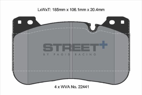 Pagid Street+ front brake pads for BMW 5, BMW X6