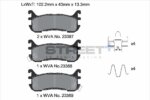 Pagid Street+ rear brake pads for Mazda MX-5, Mazda 323