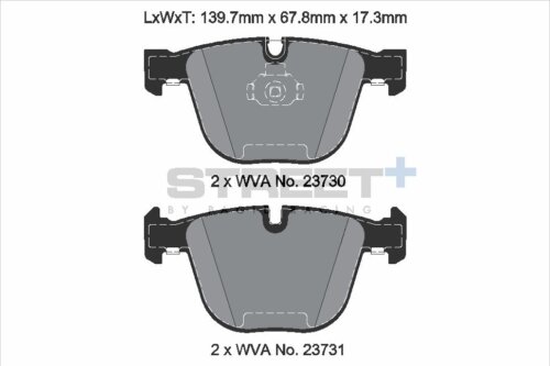 Pagid Street+ rear brake pads for BMW 1, BMW 3