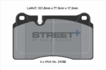 Pagid Street+ front brake pads for Chevrolet Camaro, Chevrolet Corvette