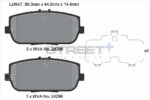 Pagid Street+ rear brake pads for Fiat 124 Spider, Mazda MX-5