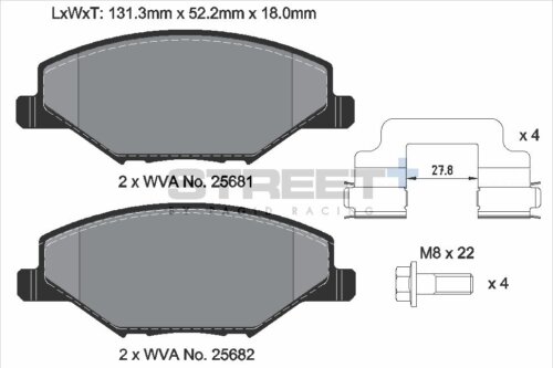 Pagid Street+ front brake pads for Skoda Fabia