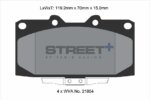 Pagid Street+ front brake pads for Subaru Impreza, Mitsubishi 3000 GT