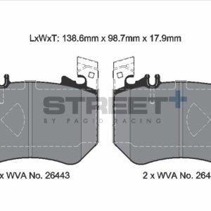 Pagid Street+ prednje kočione pločice za Mercedes-Benz CLS, Mercedes-Benz E-Class