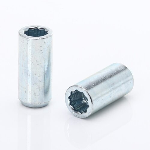 M14x1.5 Internal Drive Silver Long Wheel Nuts (Set of 20)