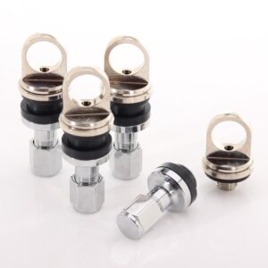 Aluminium Air Valves with 4 mm TPMS Holder (set of 4)