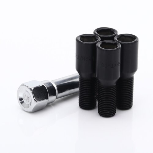 Black ATB1 Anti-Theft Locking Bolts M12x1.25 (Set of 4)