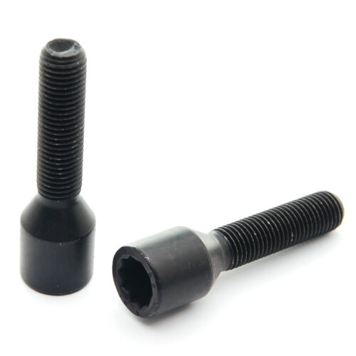 Black Extended Internal Drive Wheel Bolts M12x1.25 (45 mm - Pack of 10)