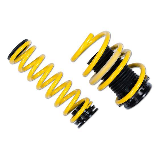 Lowering spring kit with yellow powder coating