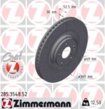 Zimmermann front brake disc 360x30 mm for Hyundai i30 N facelift (2021-) – high-carbon, drilled