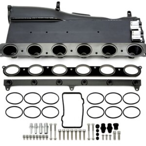 TC aluminium intake manifold set 4.5", black – for BMW B58 Gen1 (M140i, M240i, 340i, 440i, 540i, 640i, 740i, X3/X4 M40i, 2014–2019)