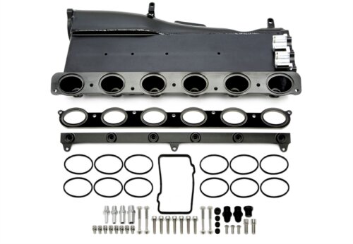 TC aluminium intake manifold set 4.5", black – for BMW B58 Gen1 (M140i, M240i, 340i, 440i, 540i, 640i, 740i, X3/X4 M40i, 2014–2019)