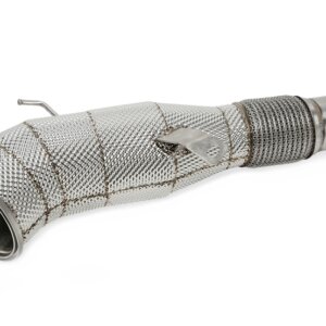 TC downpipe with sports catalytic converter and heat shield – for BMW M340i (G20/G21, 2024–) and M440i (G22, 2025–) mild hybrid xDrive