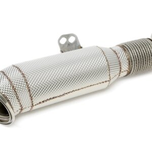 TC downpipe with sports catalytic converter and heat shield, for models with GPF – for BMW X3/X4 M40i, X5/X6 40i, X7 40i B58 (G01/G02/G05/G06/G07, 2017–)