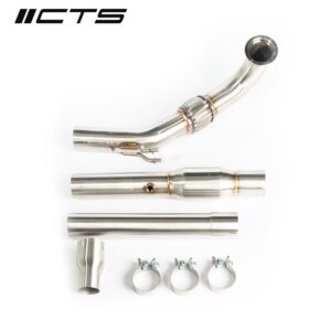 CTS Turbo downpipe with high-flow cat for VW 1.8/2.0 TSI Gen3
