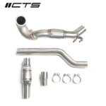 CTS Turbo downpipe with high-flow catalyst for VW Golf R/Audi A3/S3/TT MQB AWD