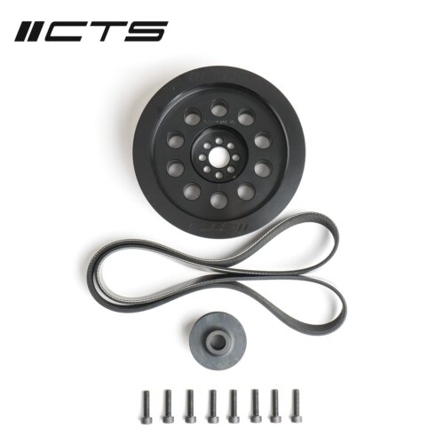 CTS Turbo dual pulley upgrade kit for Audi 3.0T V6, 180 mm
