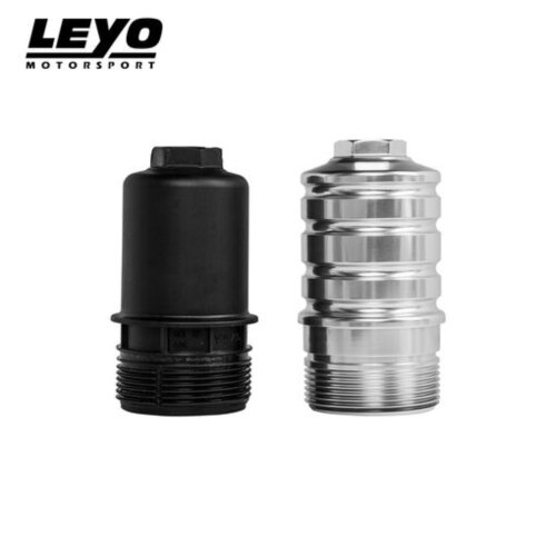 Leyo Motorsport oil filter housing for EA888 gen 3 (VW Golf 7, Polo GTI, Audi A3/S3 8V, TT 8S) – silver