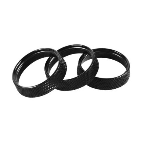 Leyo Motorsport aluminium knobs, 3-piece kit, black