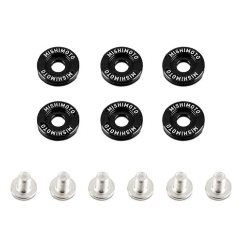 Mishimoto M6 x 1.0 black fender washers 16.7 mm