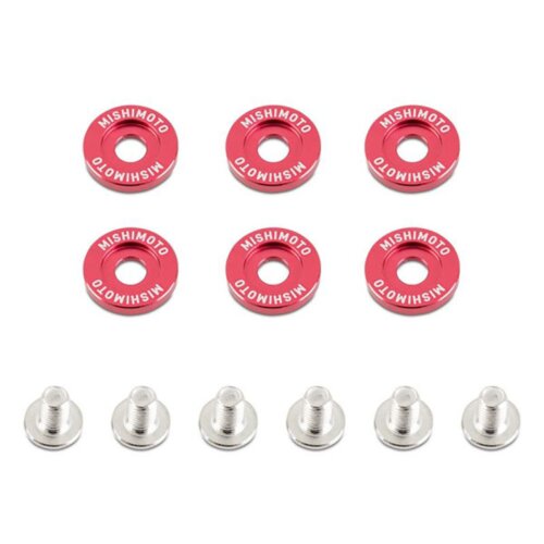 Mishimoto M6 x 1,0 crvena podloška za blatobran 16,7 mm