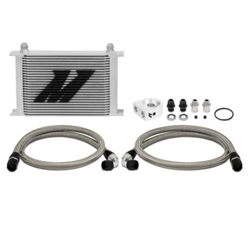 Mishimoto 25-row oil cooler kit, silver, non-thermostatic