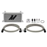 Mishimoto 19-row oil cooler kit, silver, non-thermostatic