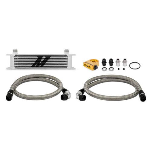 Mishimoto thermostatic silver oil cooler