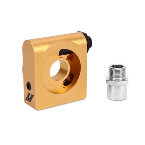 Mishimoto oil cooler adapter M22 x 1.5 with rear-mounted thermostat