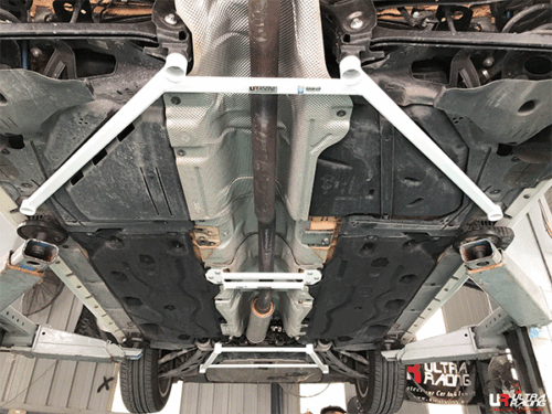 Ultra Racing rear lower chassis brace for BMW 2 F45/X1 F48 and Mini Clubman/Countryman F54/F60