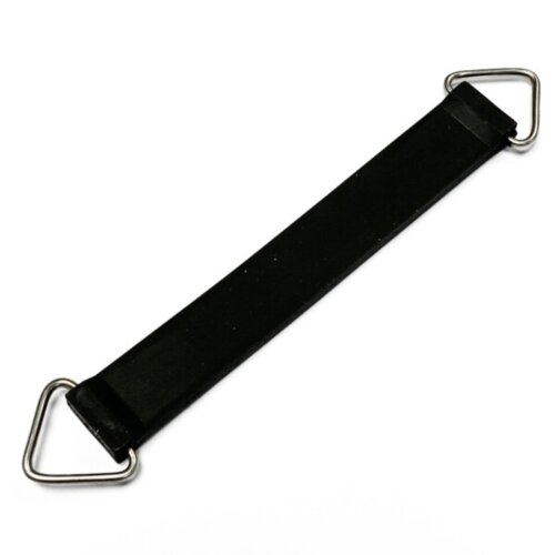 Racingline retaining strap for long cylindrical intake systems