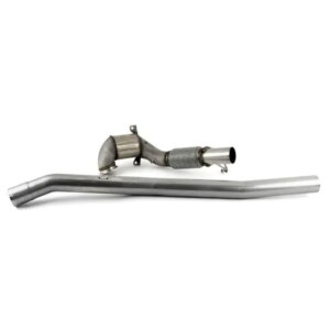 Racingline downpipe system with high-flow catalyst for VW Golf R VII